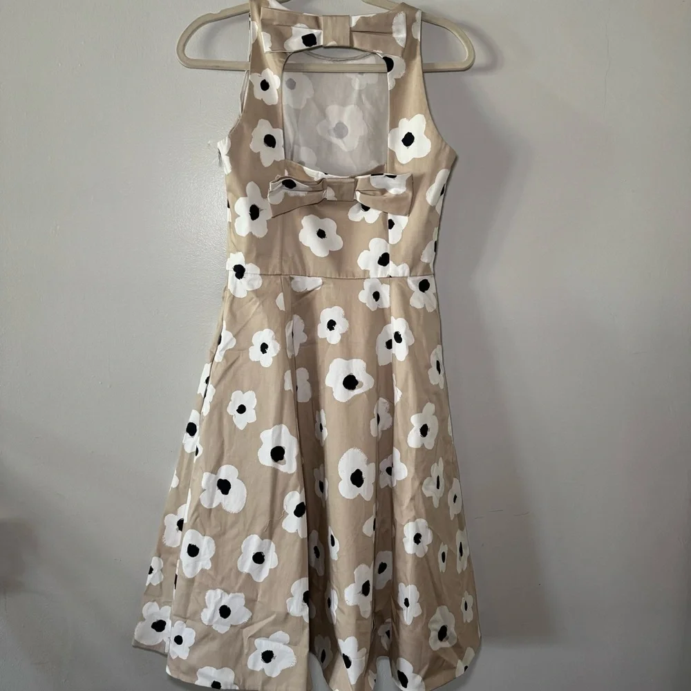 Kate Spade New York Faye floral bow in the back A-line party dress 4‎ $398